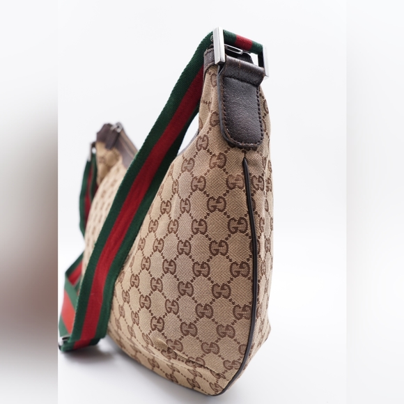 G16❤️ Gucci GG Canvas Sherry line half-moon Large - Picture 6 of 17